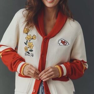 The Wild Collective NFL Cardigan Sweater Kansas City Chiefs (Anthropologie)